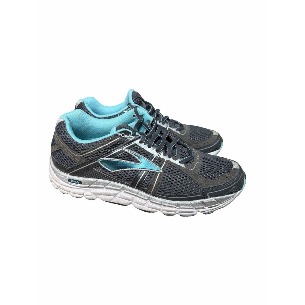 Brooks Addiction 12 Running Shoes Women's Size 9.5 B Grey Teal A12 DNA Sneakers - Picture 3 of 9